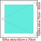 Plastov okna O SOFT rka 65 a 70cm x vka 75-95cm